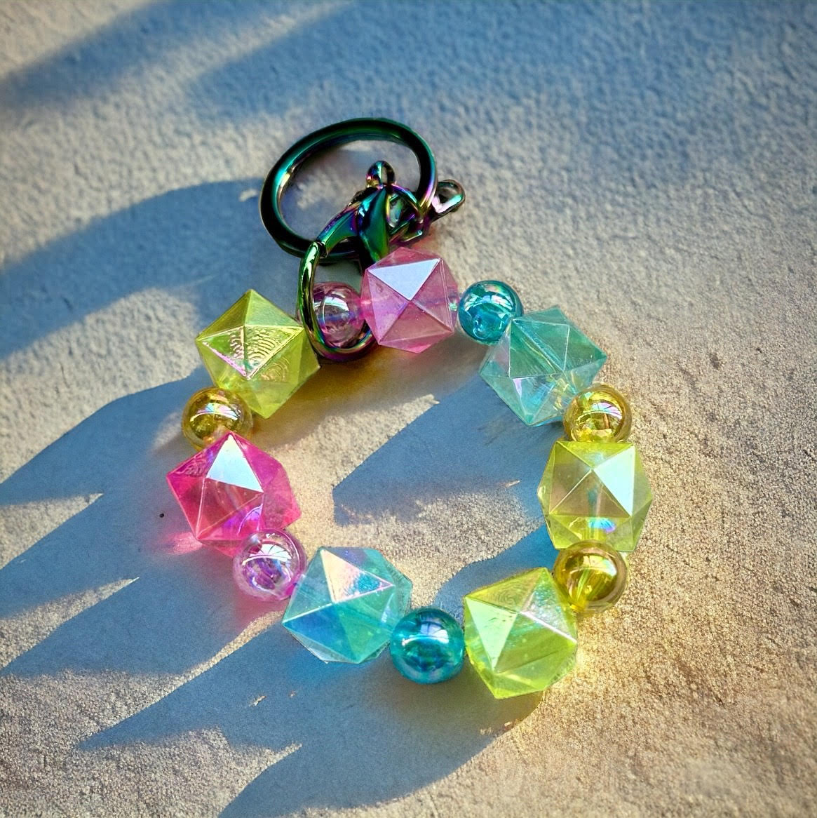 Neon Pastel Keychain Bracelet | Shimmer and Shine Accessories